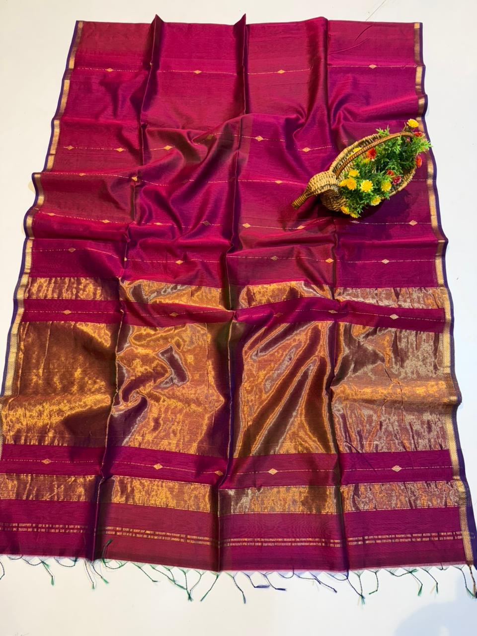 Anta | Cotton silk Maheshwari saree