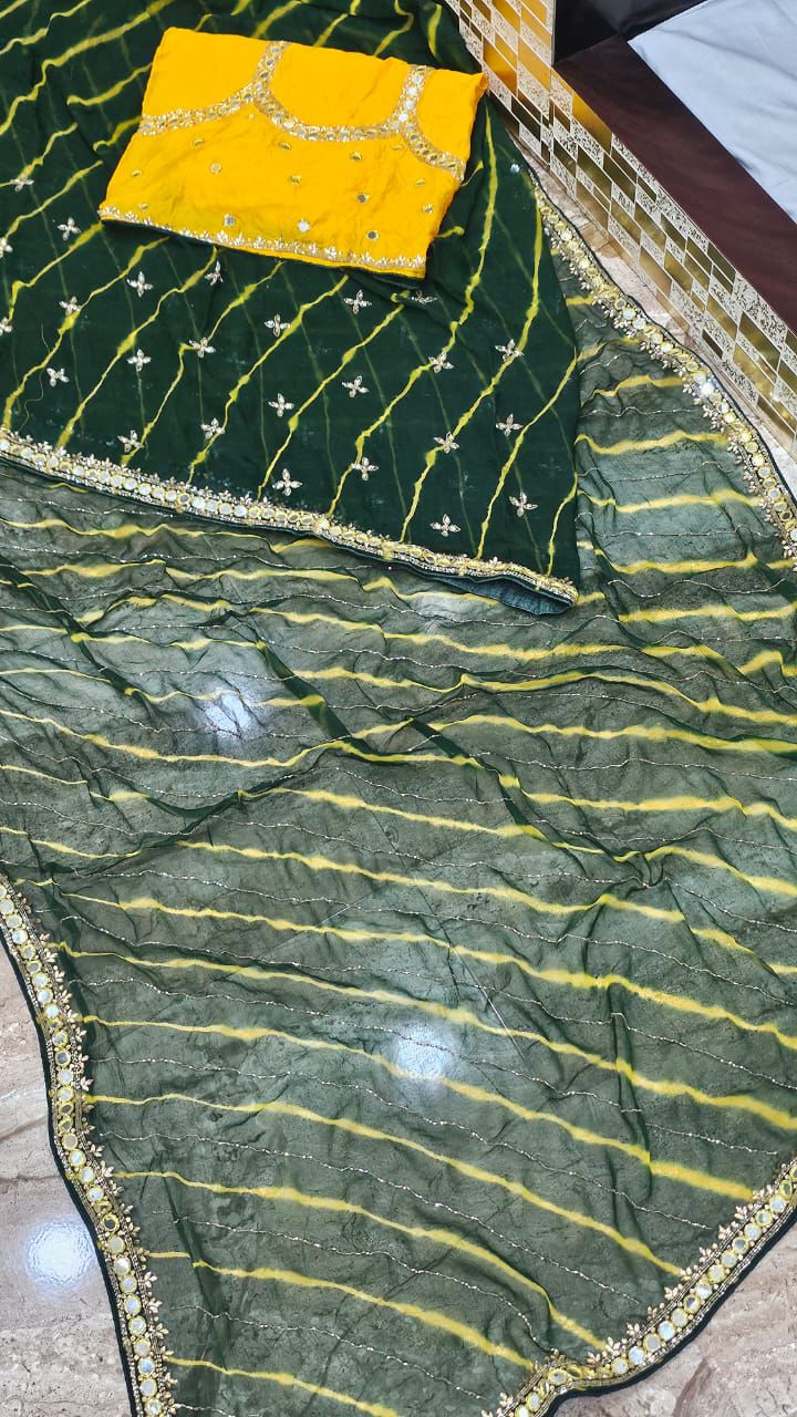 Lakshya | zardosi on lehariya