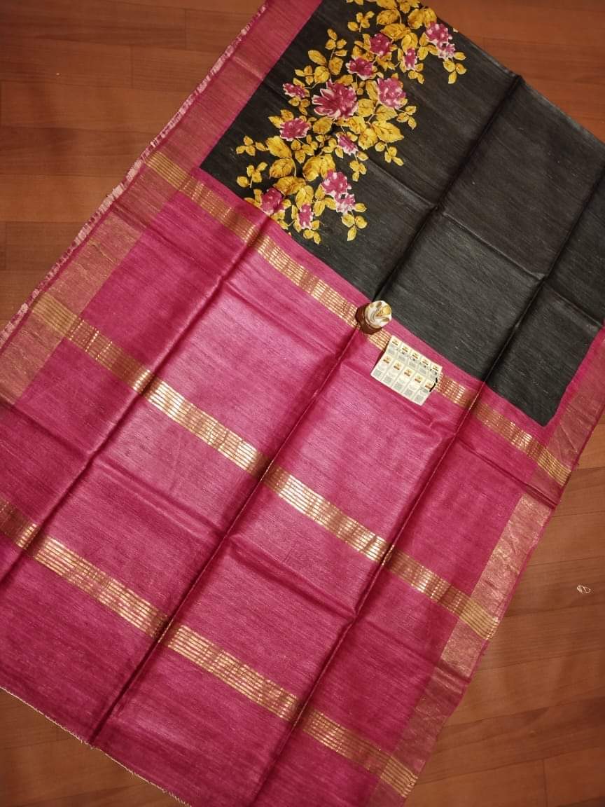 Sashi | screen printed ghicha tussar