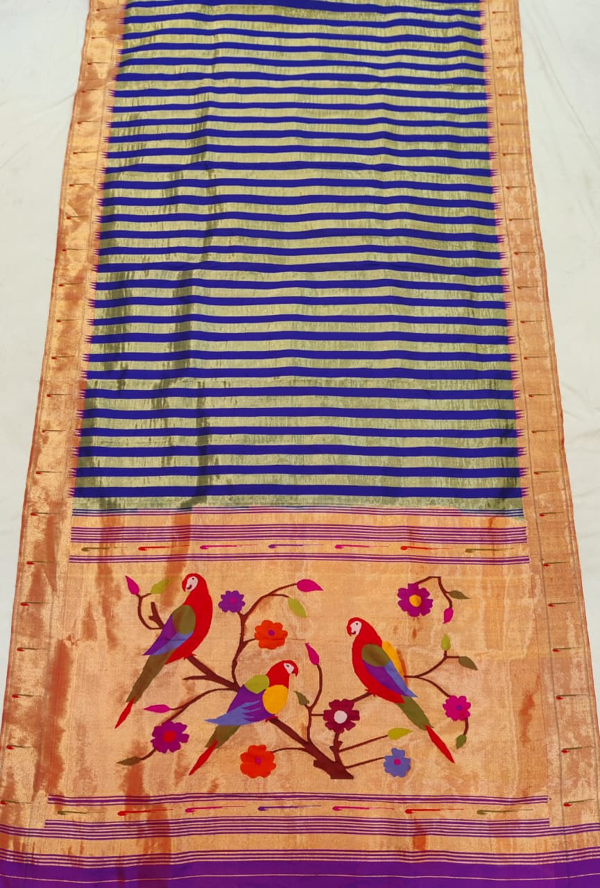 Pandurang | Handloom Muniya Paithani