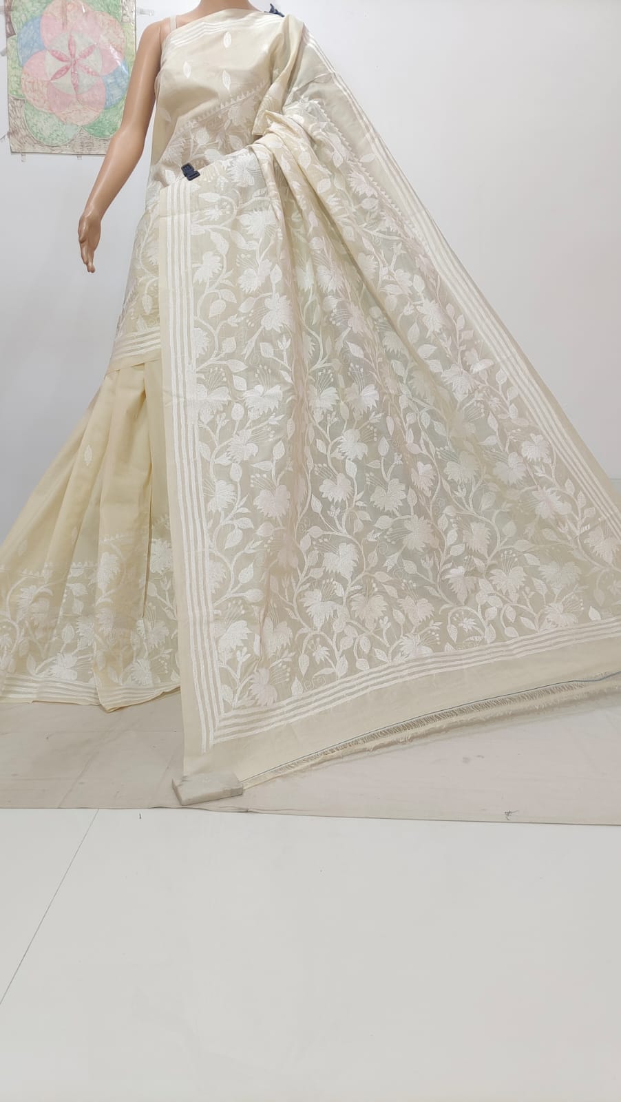 Kinshuki | Pure Tussar Silk Kantha Sarees