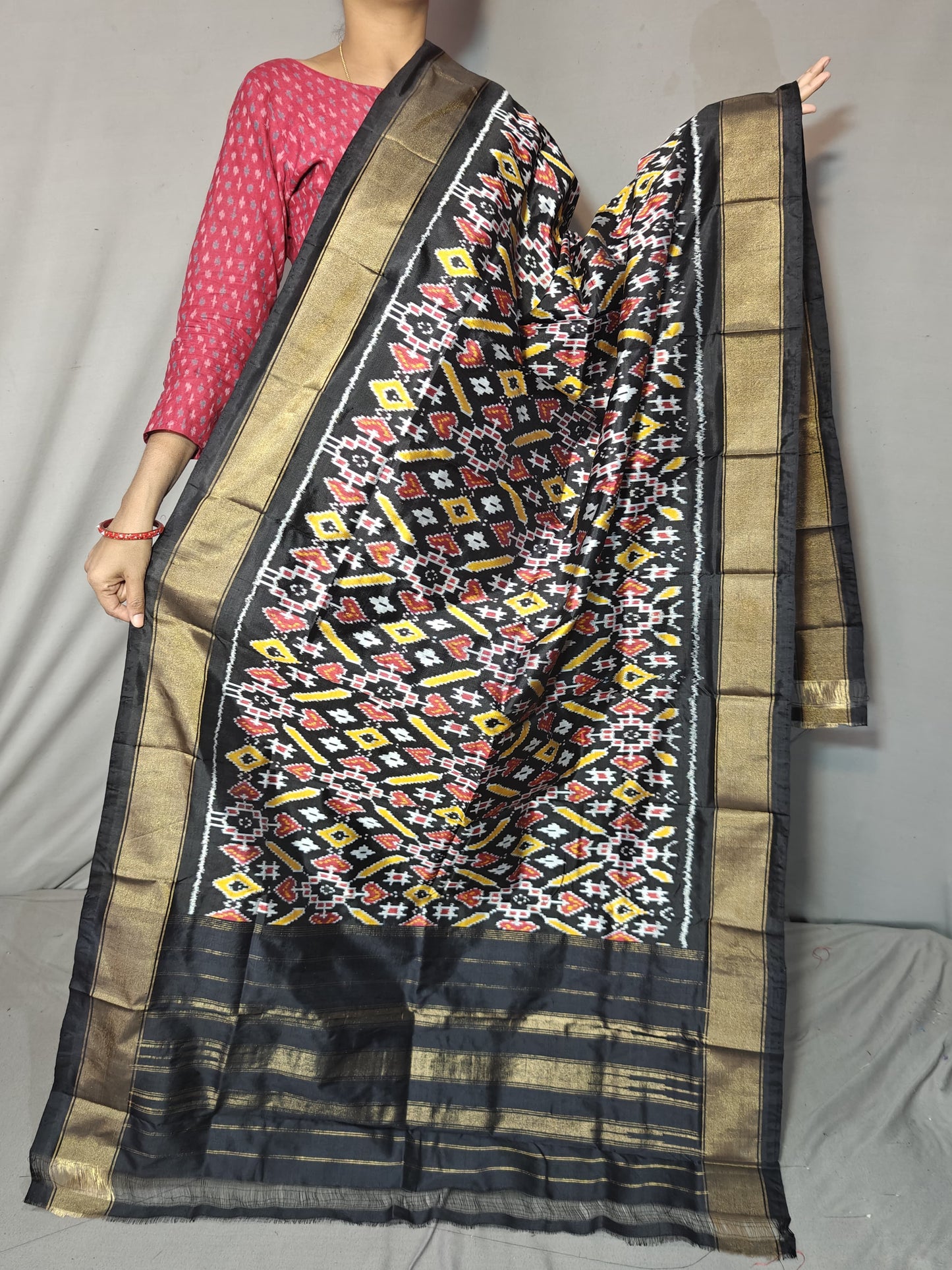 Ike | Ikat pure silk dupatta