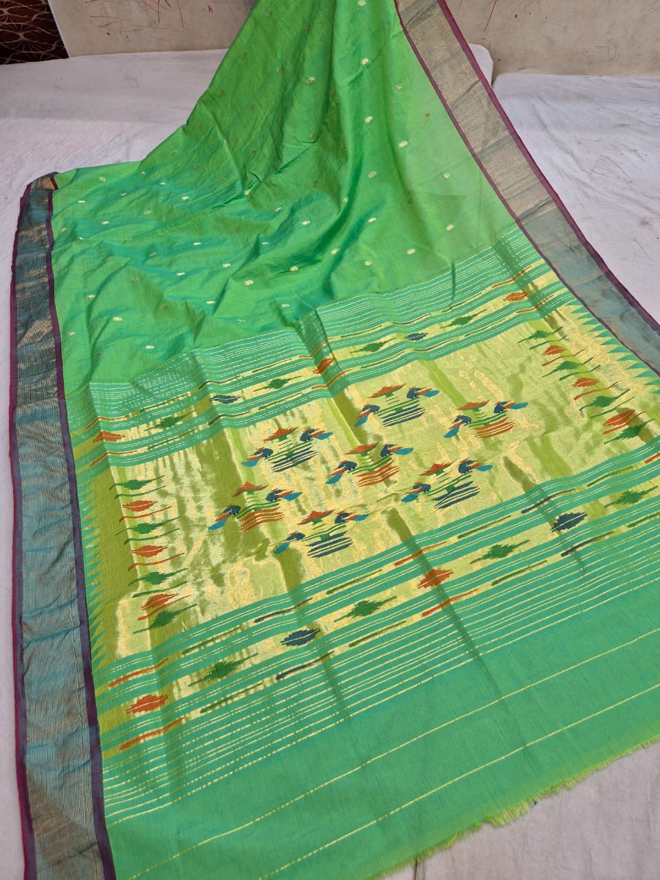 Osha | Cotton Handloom Paithani Saree
