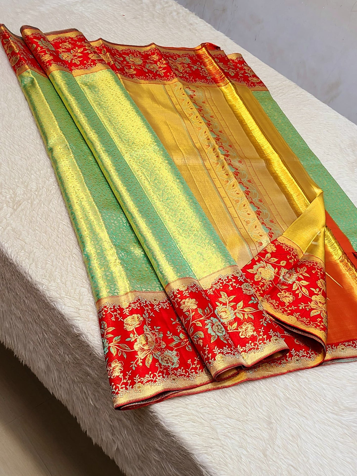 Ash | pure silk kanjeevaram saree