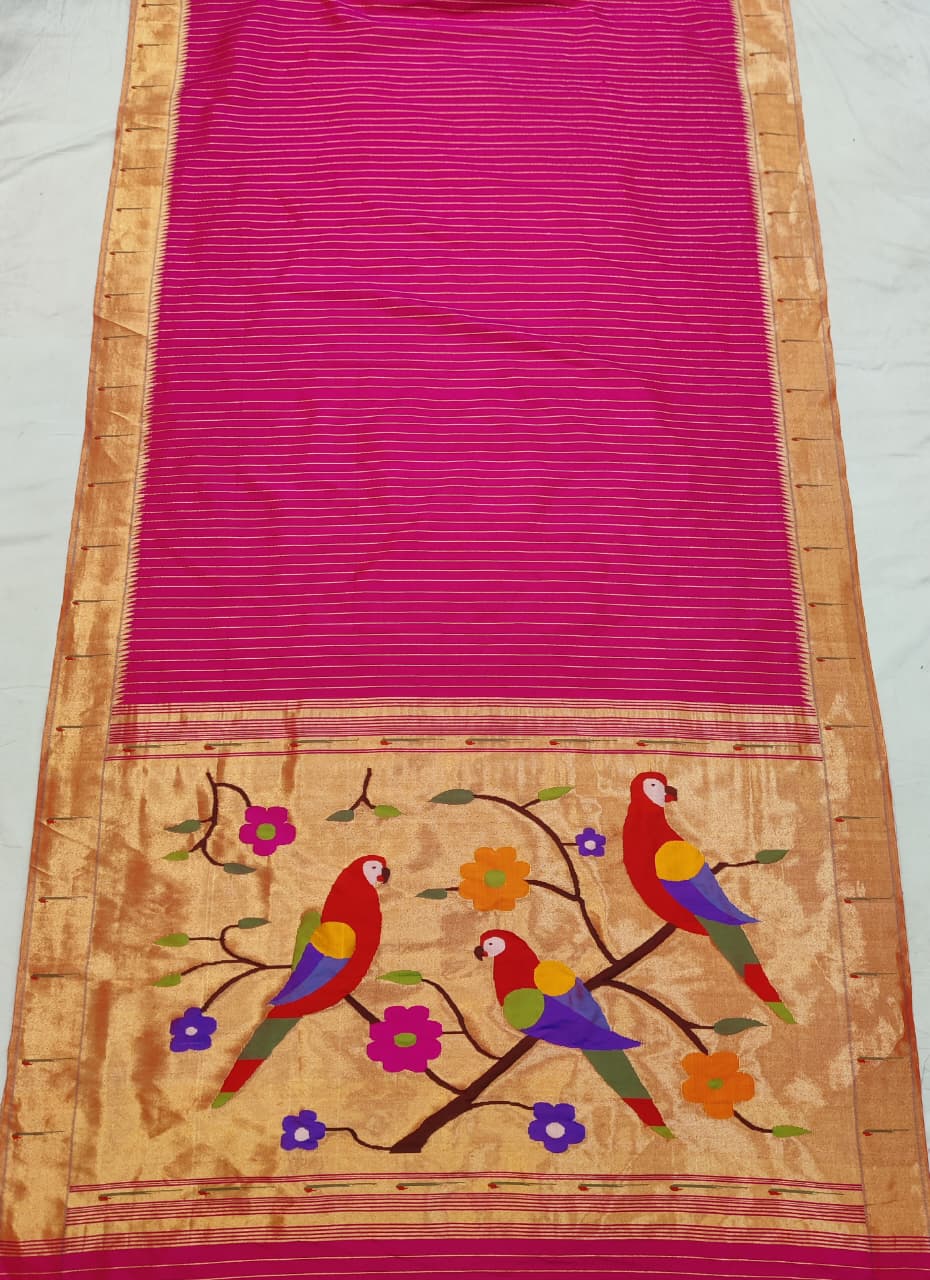 Panha | Handloom Muniya Paithani