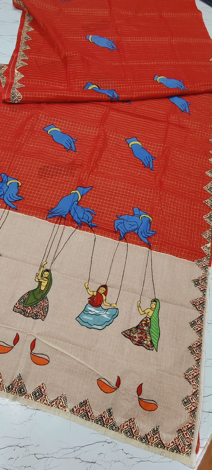 Ashima | Applique on Dhonekhali tant
