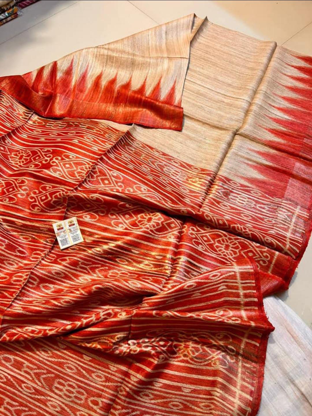 Sharie | screen printed ghicha tussar