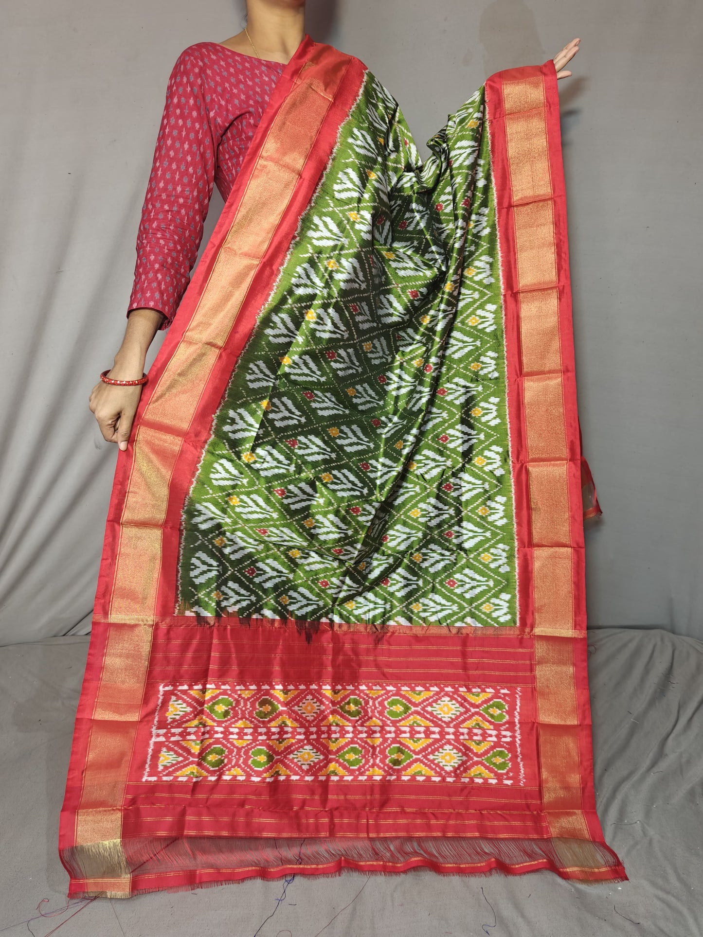 Isr | Ikat pure silk dupatta