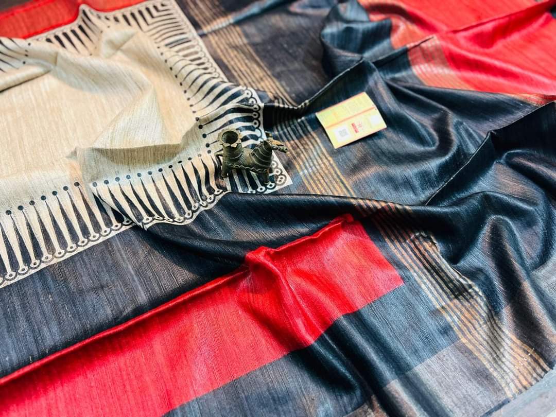 Sabhyata | screen printed ghicha tussar