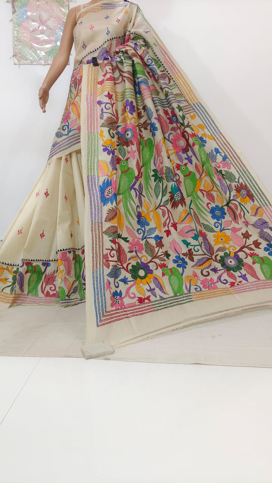 Keerthi | Pure Tussar Silk Kantha Sarees