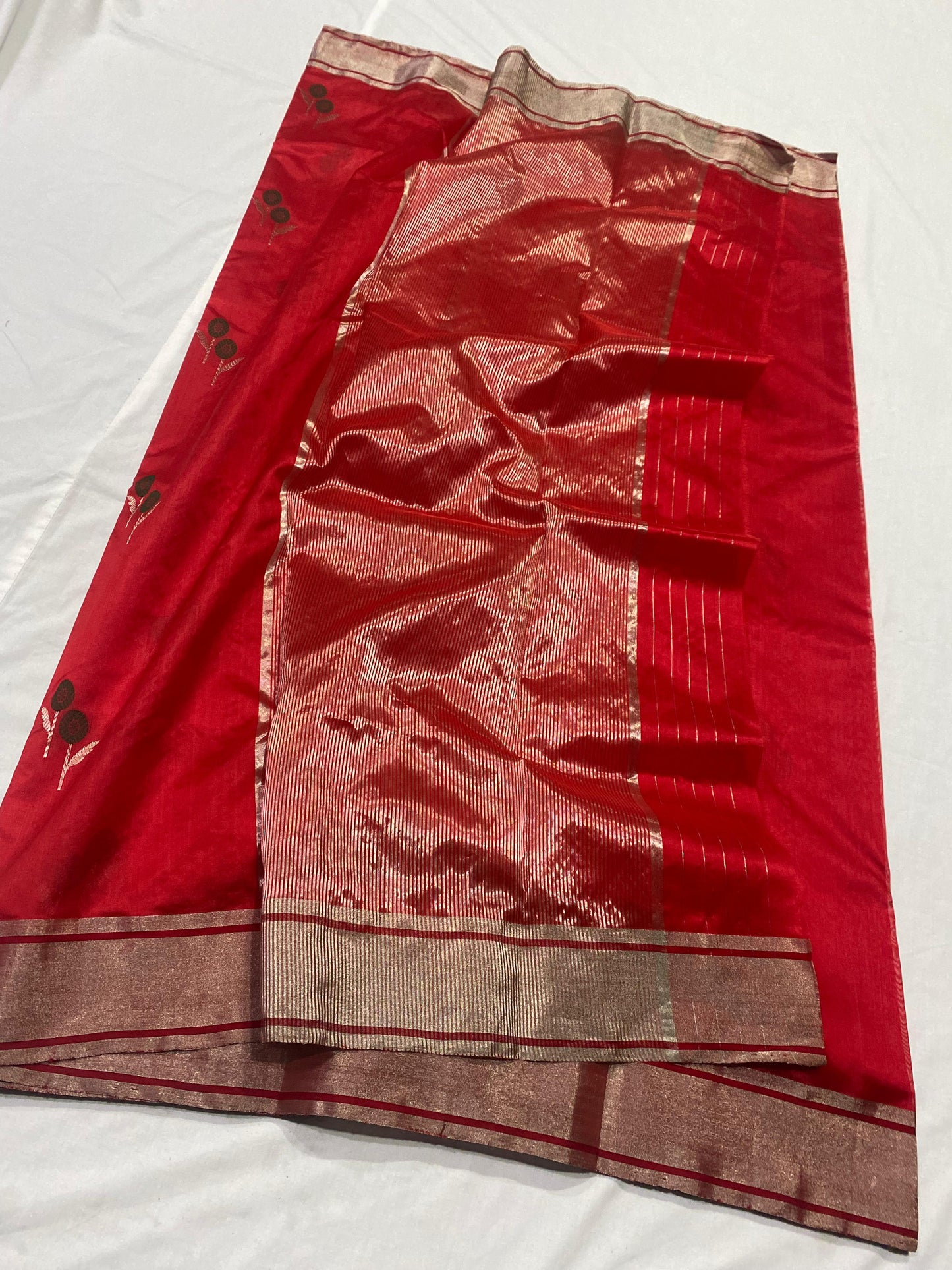 Chandraja | Katan Silk Chanderi Saree
