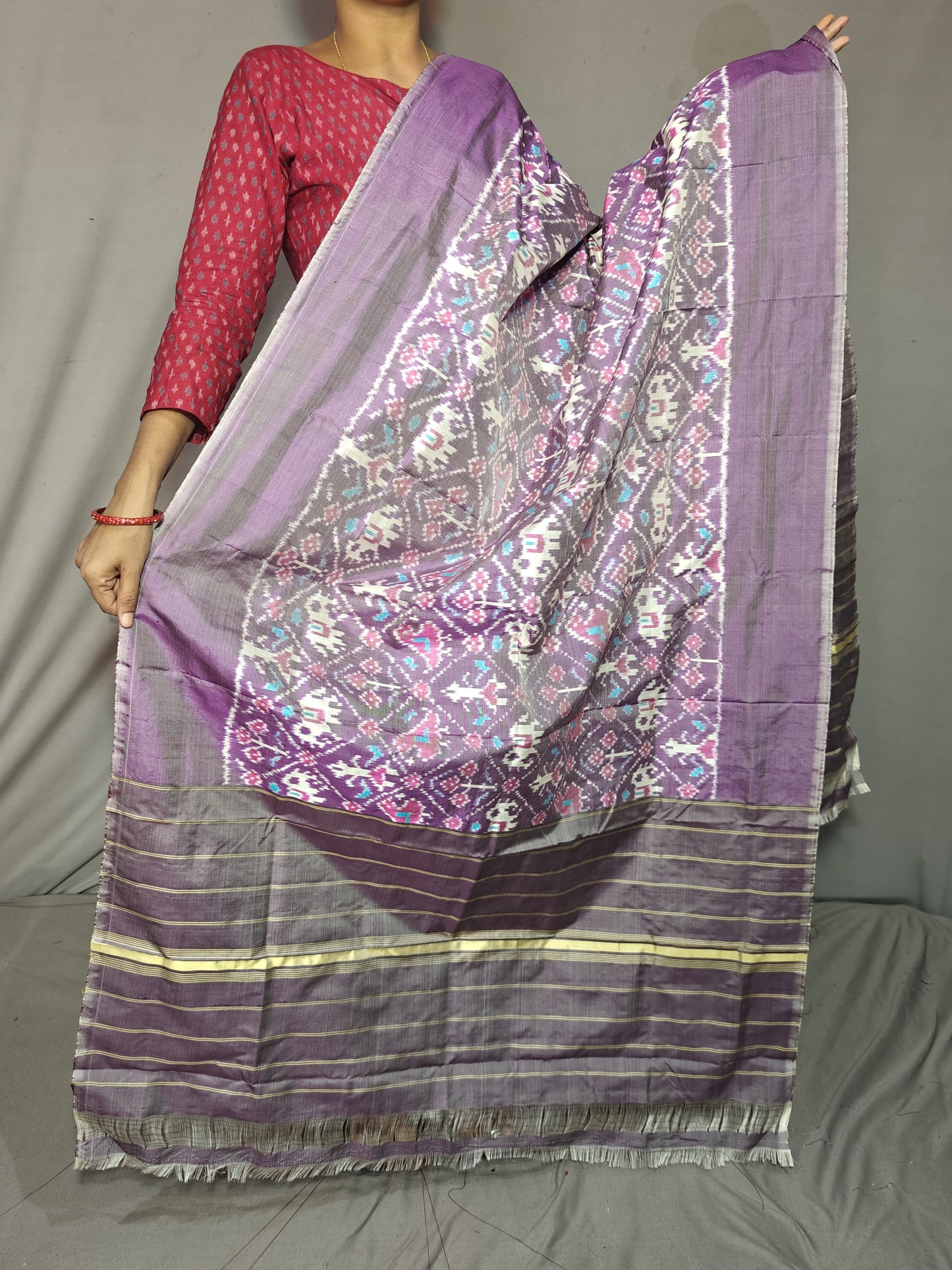 Isq | Ikat pure silk dupatta