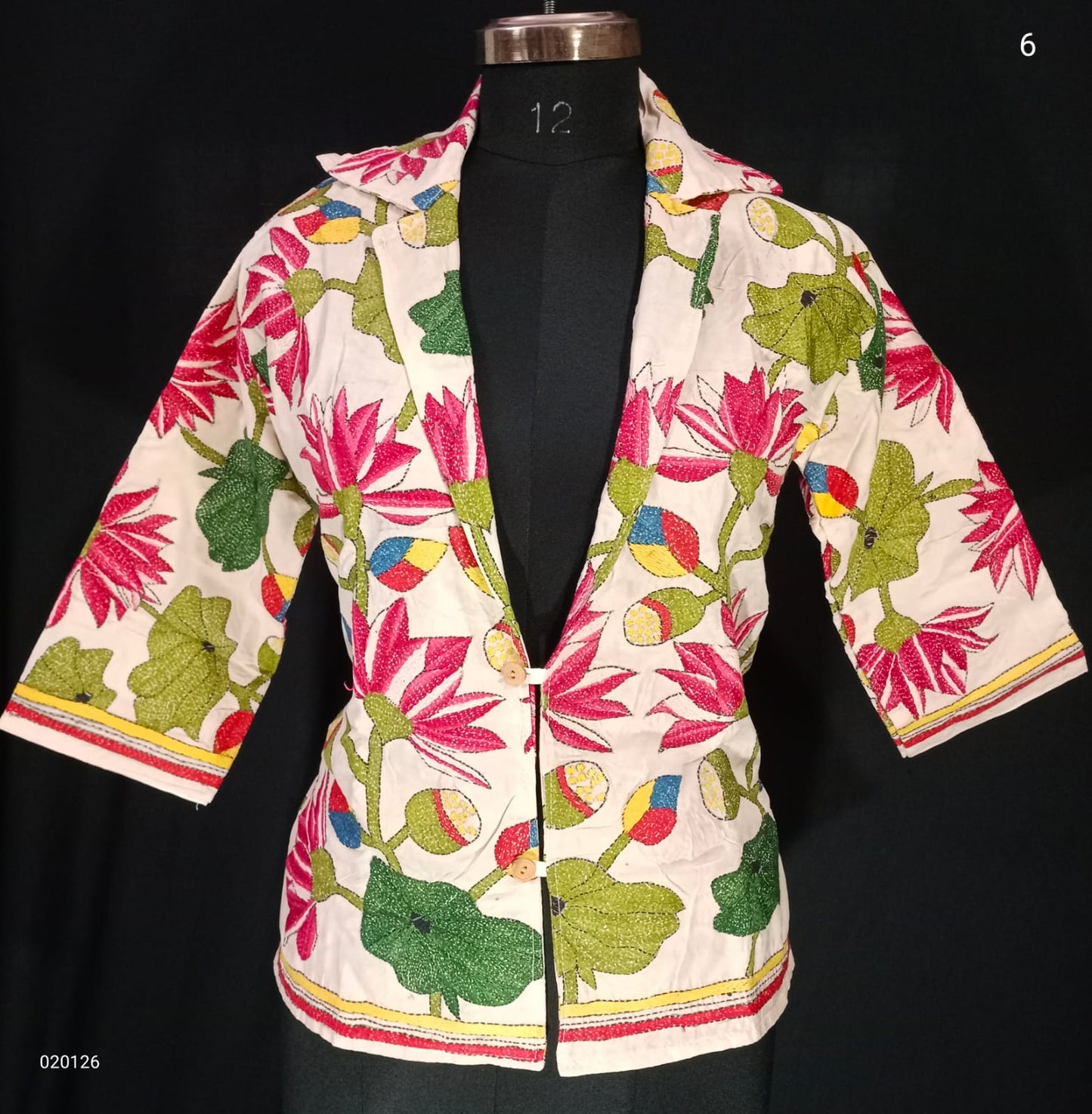 Koshi | Kantha on Tussar jacket