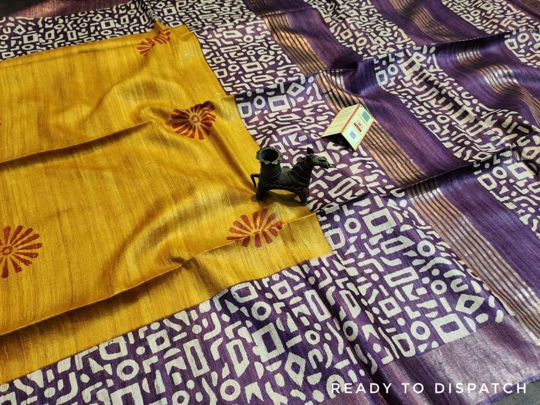 Sando | screen printed ghicha tussar