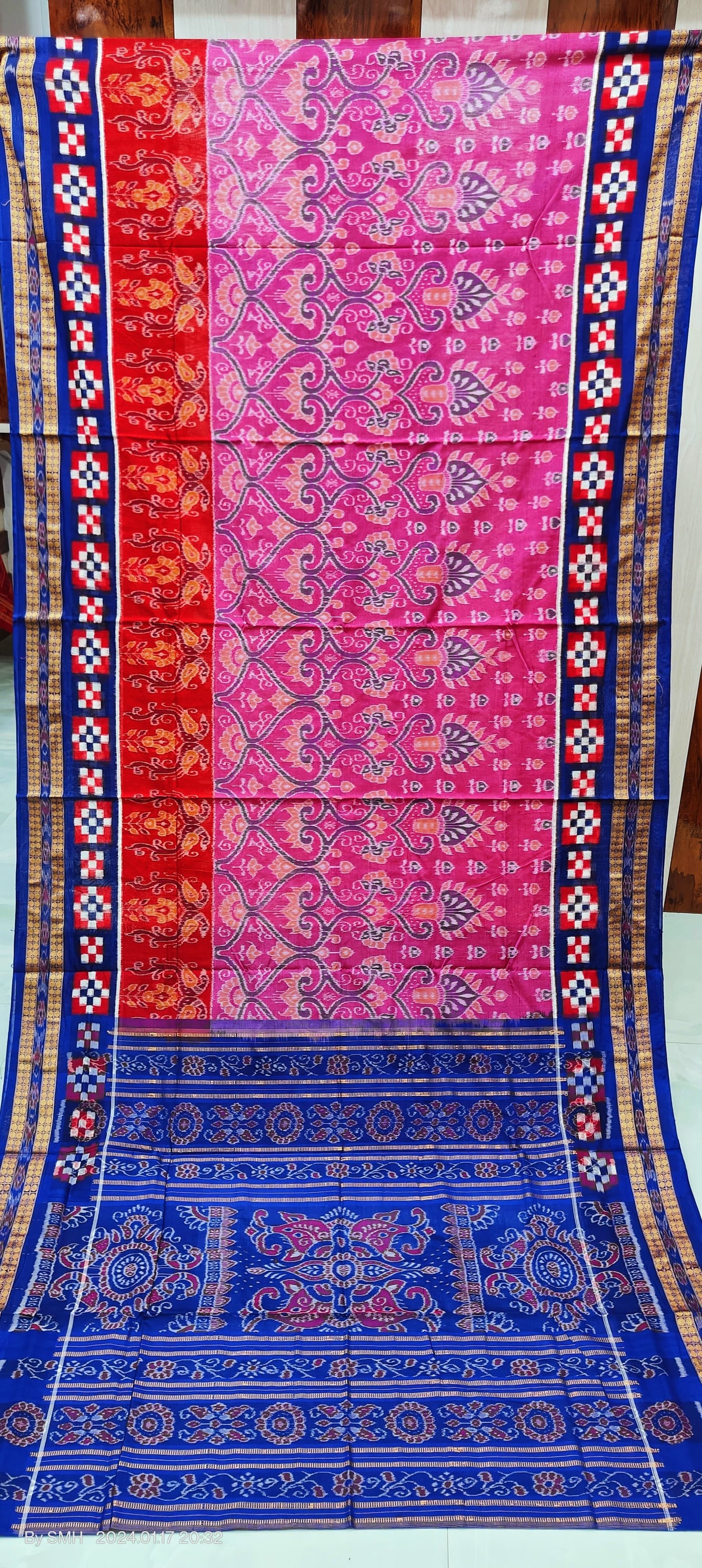 Mitali | Sambalpuri Nuapatna Khandua saree with Pasapalli Border