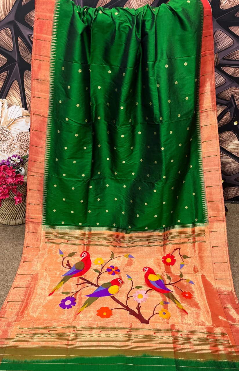 Vishakha | SINGLE MUNIYA BROCADE PAITHANI