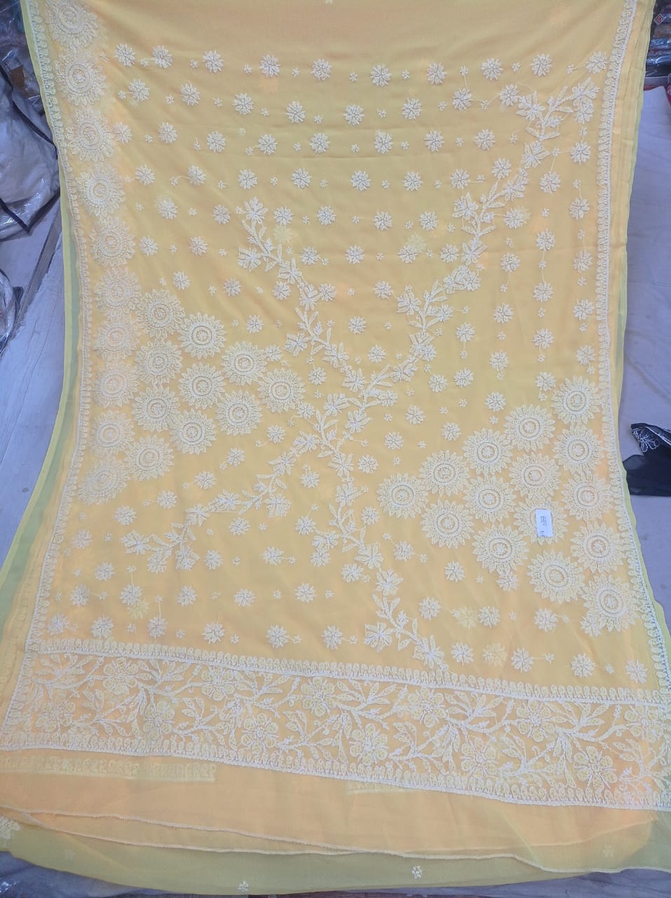 Amruta | Georgette surya chikankari saree