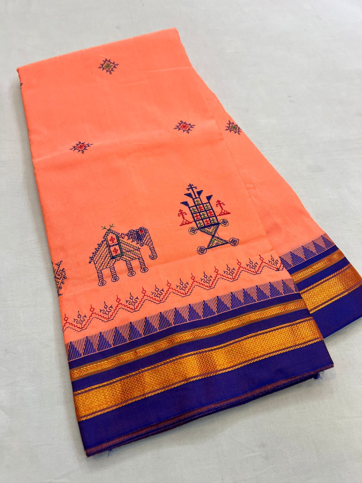 Adweta | Kasuti work Ilkal saree