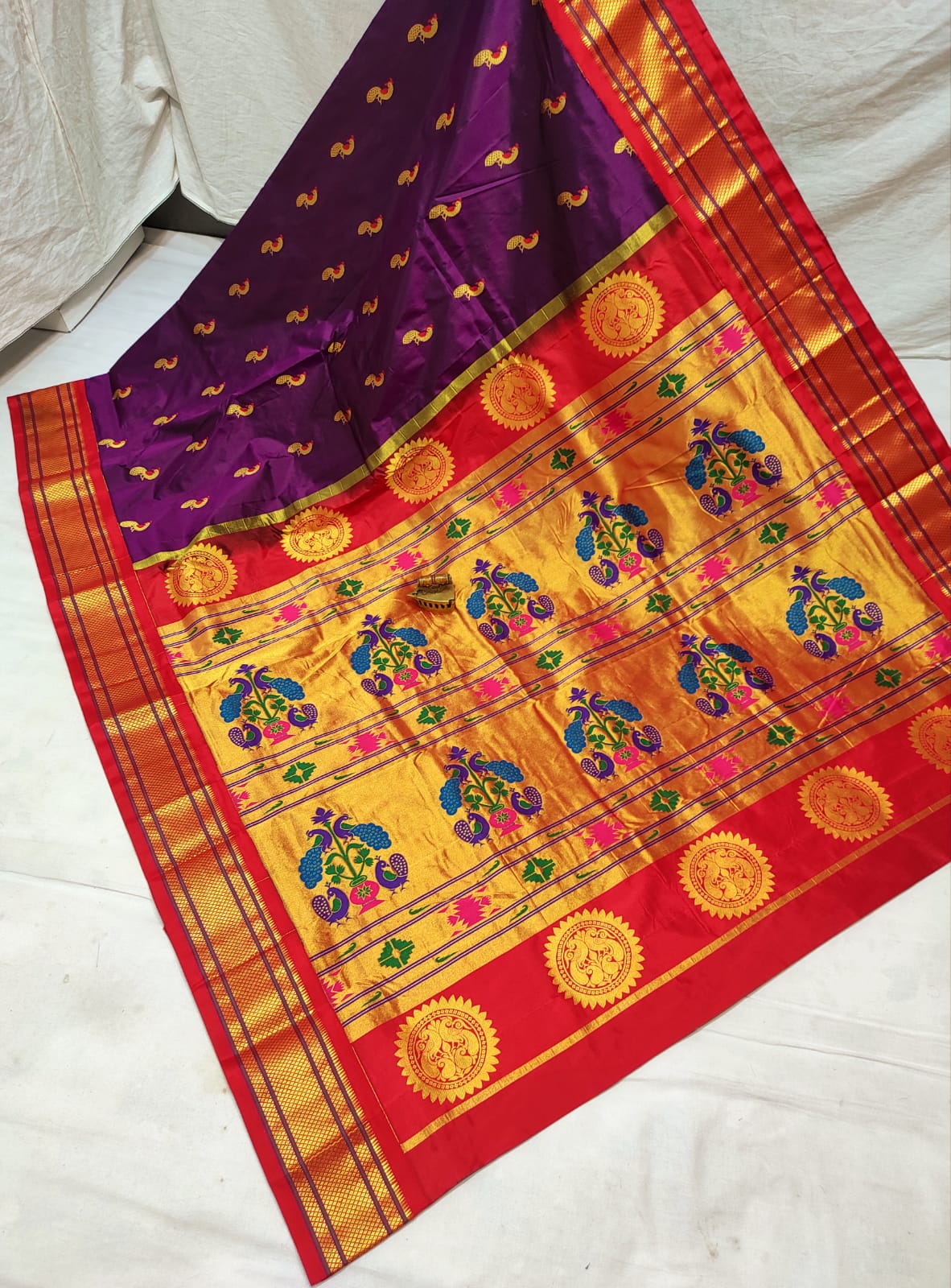 Akshara | Powerloom Kadiyal Paithani Silk Saree