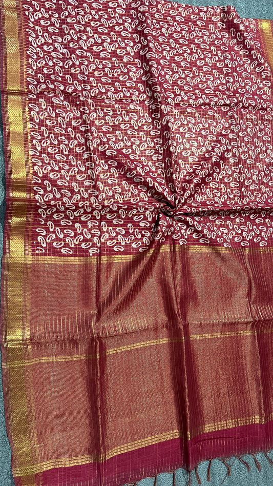 Anvi | special hand printed batik saree