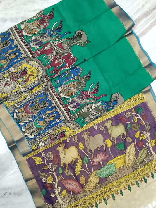 Anika | Kalamkari Saree in Bangalore silk