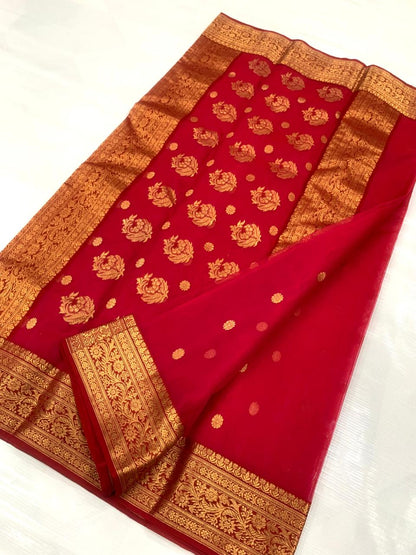 Jayabharathi | Katan Silk Chanderi Saree