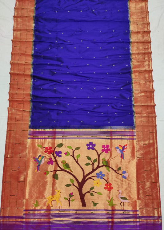 Nargis | Single Reel Brocade border Pure silk Paithani