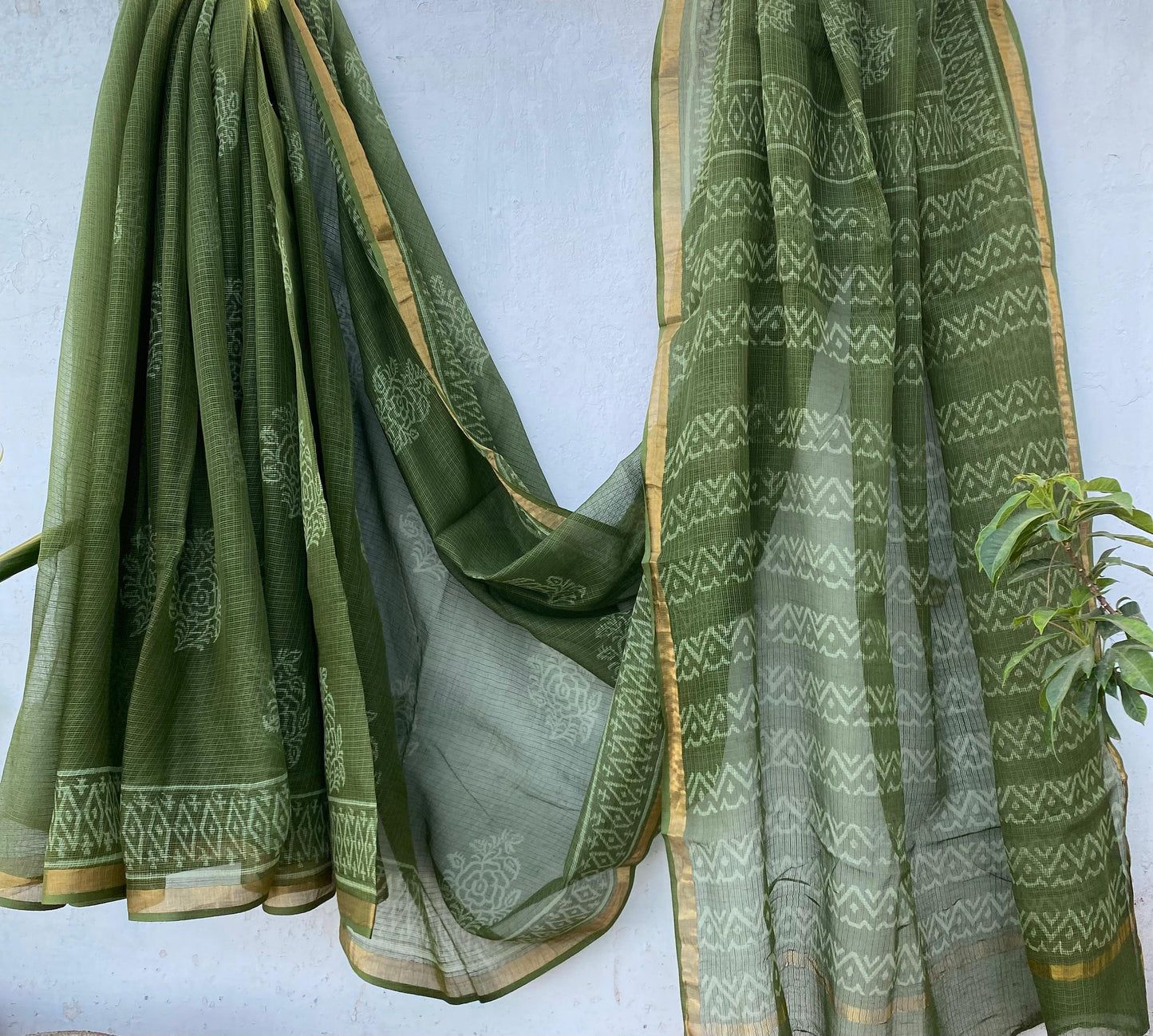 Nalini | Kota Doriya Saree with Bagru Prints