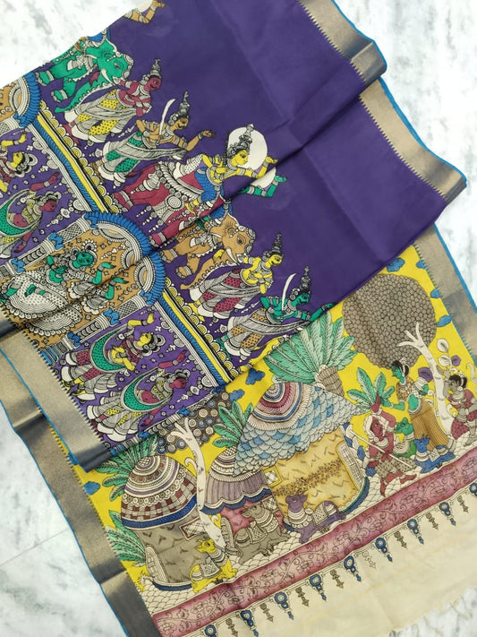 Arunima | Kalamkari Saree in Bangalore silk