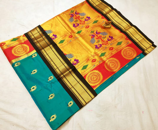 Anjali | Powerloom Kadiyal Paithani Silk Saree