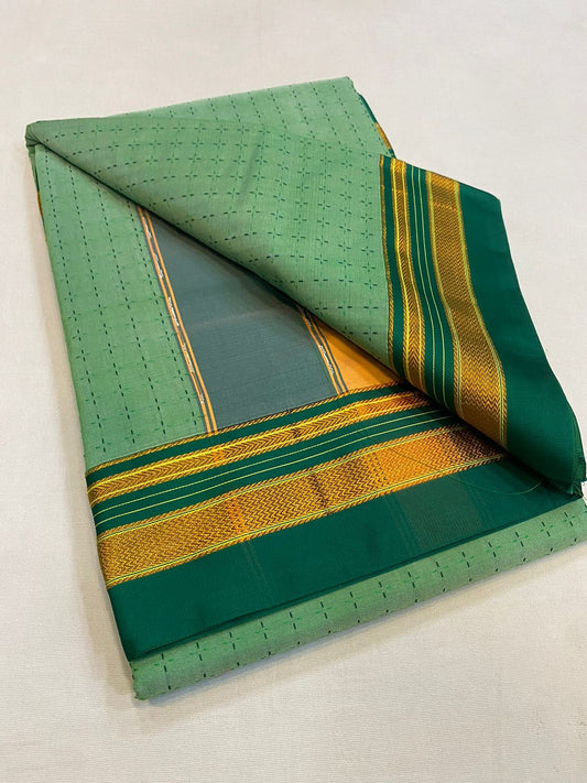 Triveni | Chukki Star Ilkal and Art silk With Cotton Saree