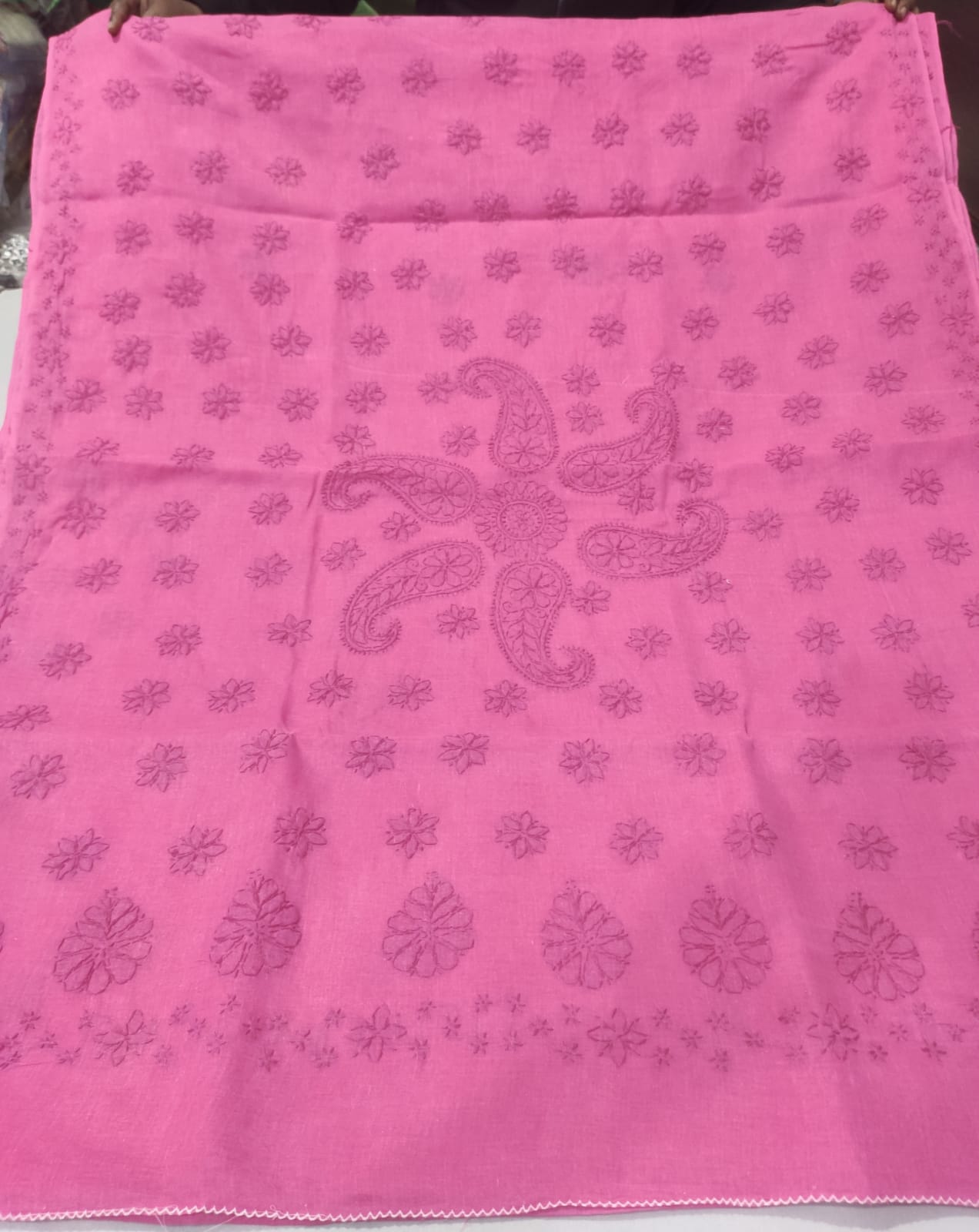 Dayamai | Pure cotton chikankari Saree