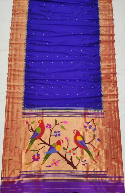 Navya | Single Muniya Brocade Paithani Pure Silk Saree