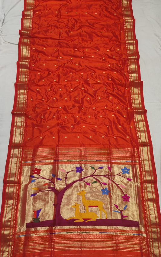 Rani | Yeola Fancy Paithani Pure Silk Handloom Saree