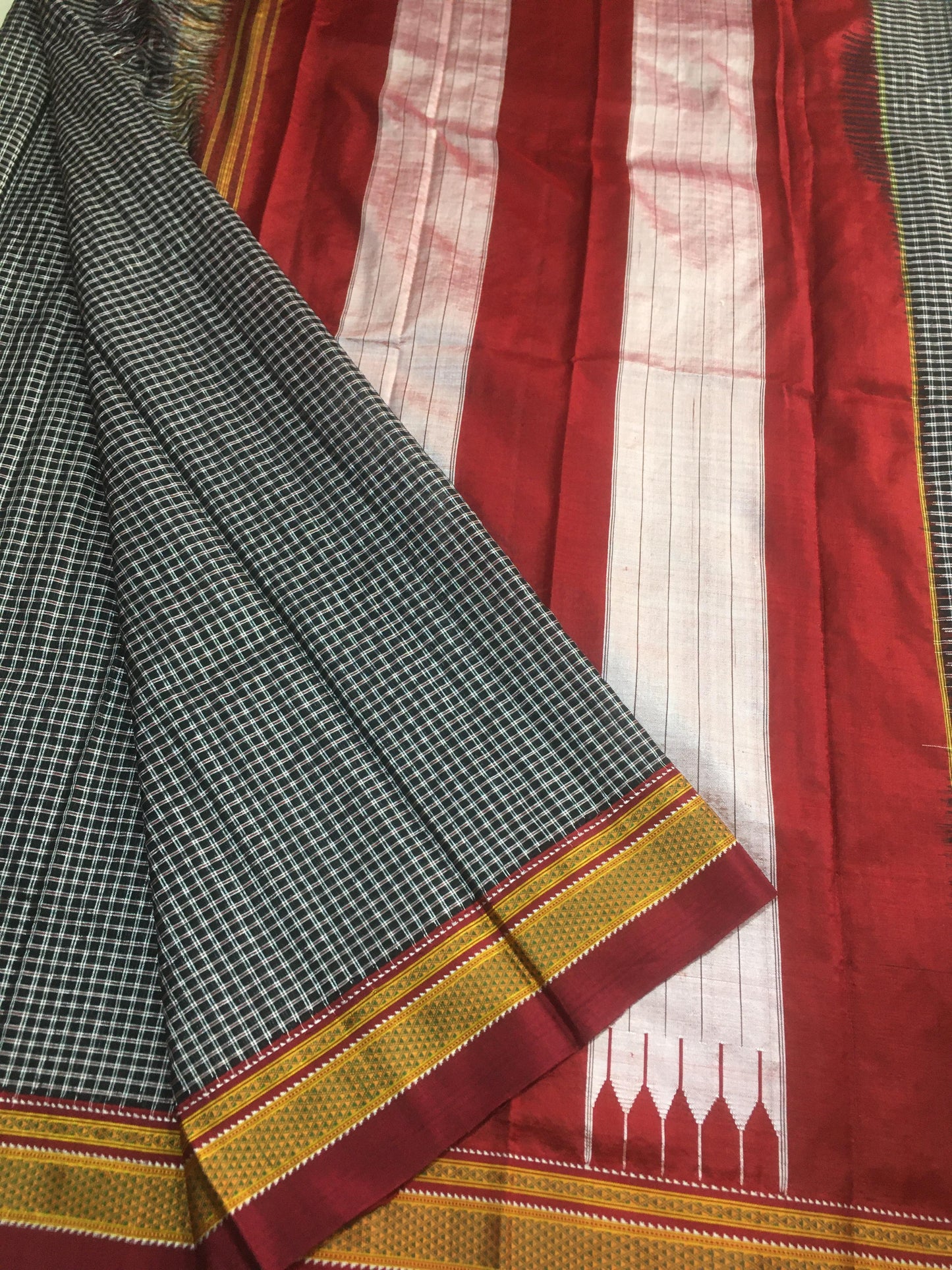 Anvi | Ilkal sarees in Viscose with pure silk pallu