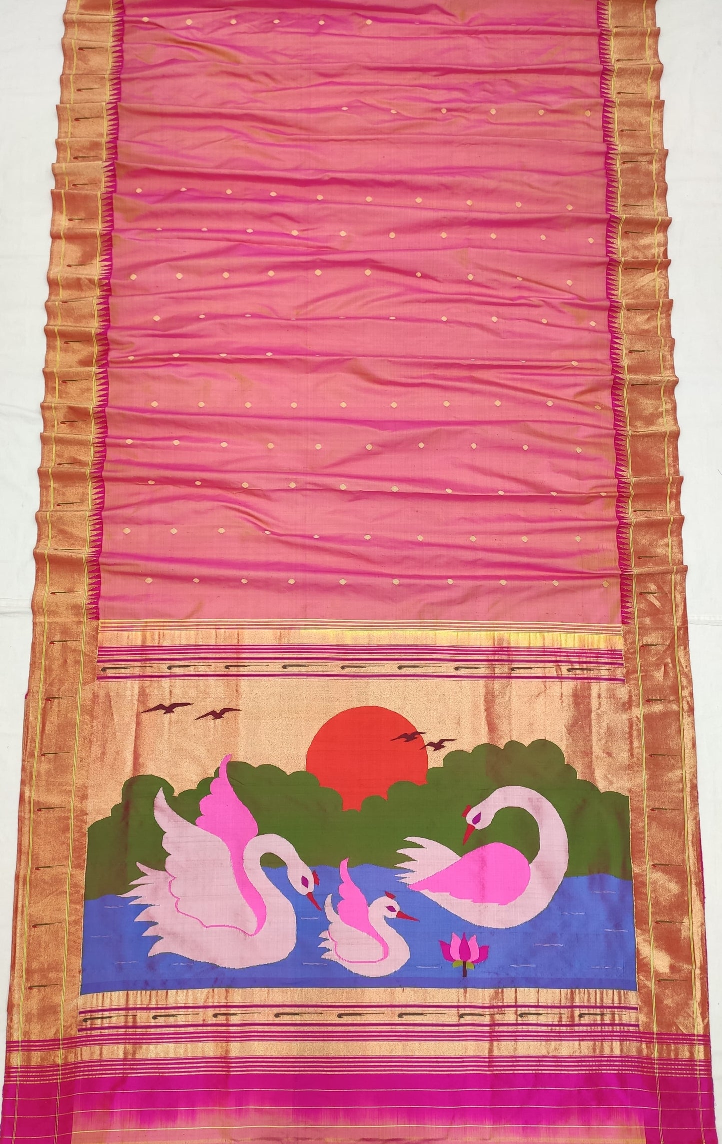 Padmini | Single Reel Brocade border Pure silk Paithani