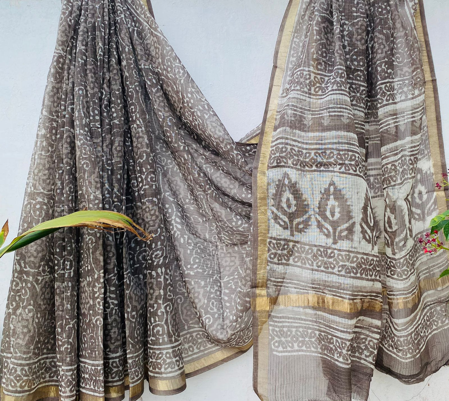 Moushumi | Kota Doriya Saree with Bagru Prints