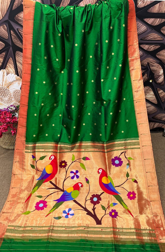 Vishakha | SINGLE MUNIYA BROCADE PAITHANI