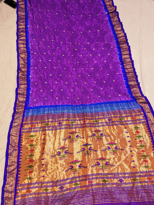 Bipasha | Bandhani Paithani Silk Saree