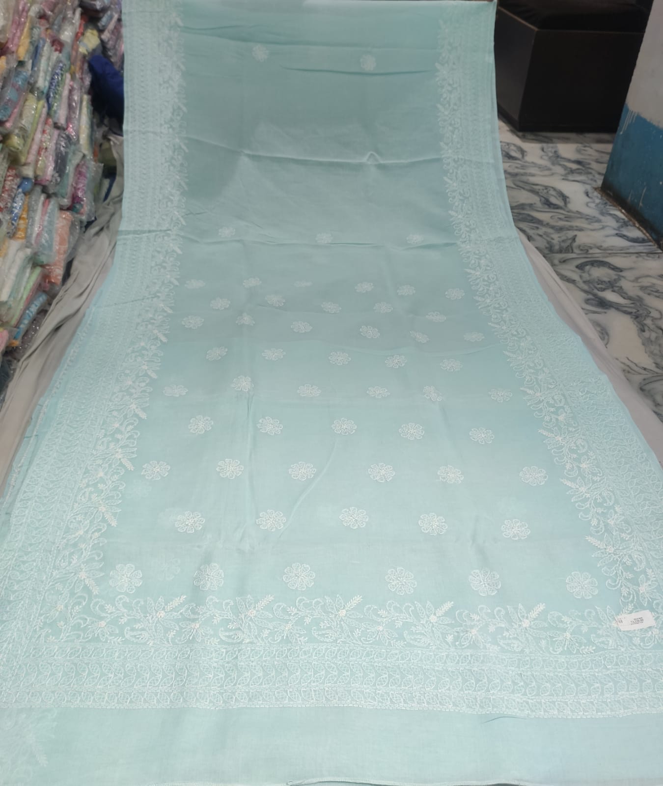 Adweta | Cotton chikankari saree