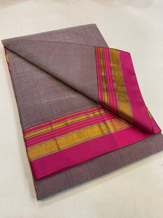 Unni | Chukki Star Ilkal and Art silk With Cotton Saree