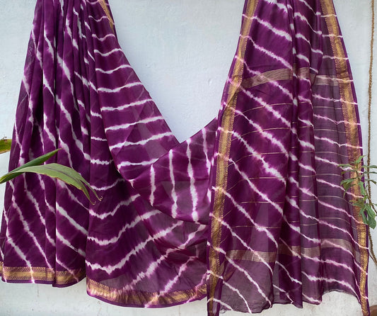 Ashima | Block printed Maheshwari Silk Saree