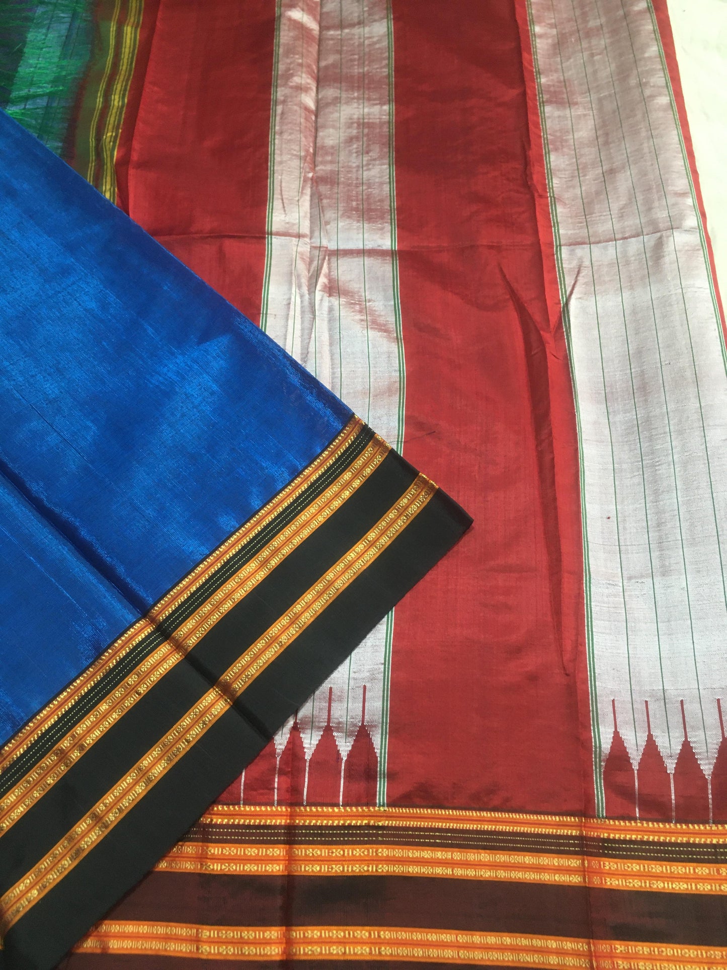 Ati | Ilkal sarees in Viscose with pure silk pallu