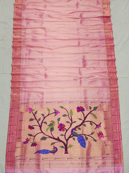 Nutan | Single Reel Brocade border Pure silk Paithani