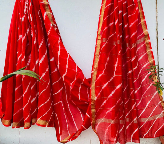 Barsha | Block printed Maheshwari Silk Saree