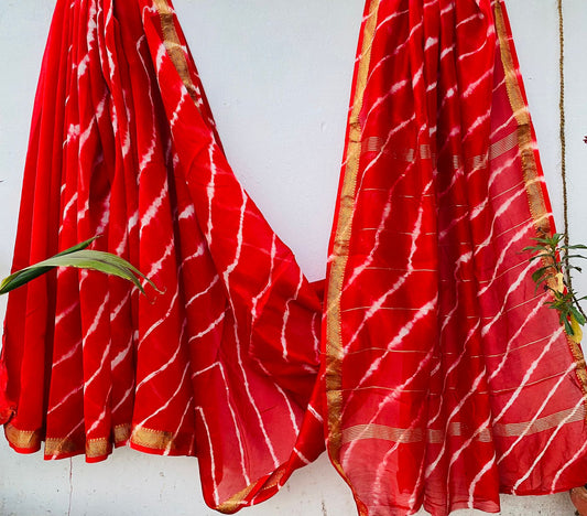 Charmila | Block printed Maheshwari Silk Saree