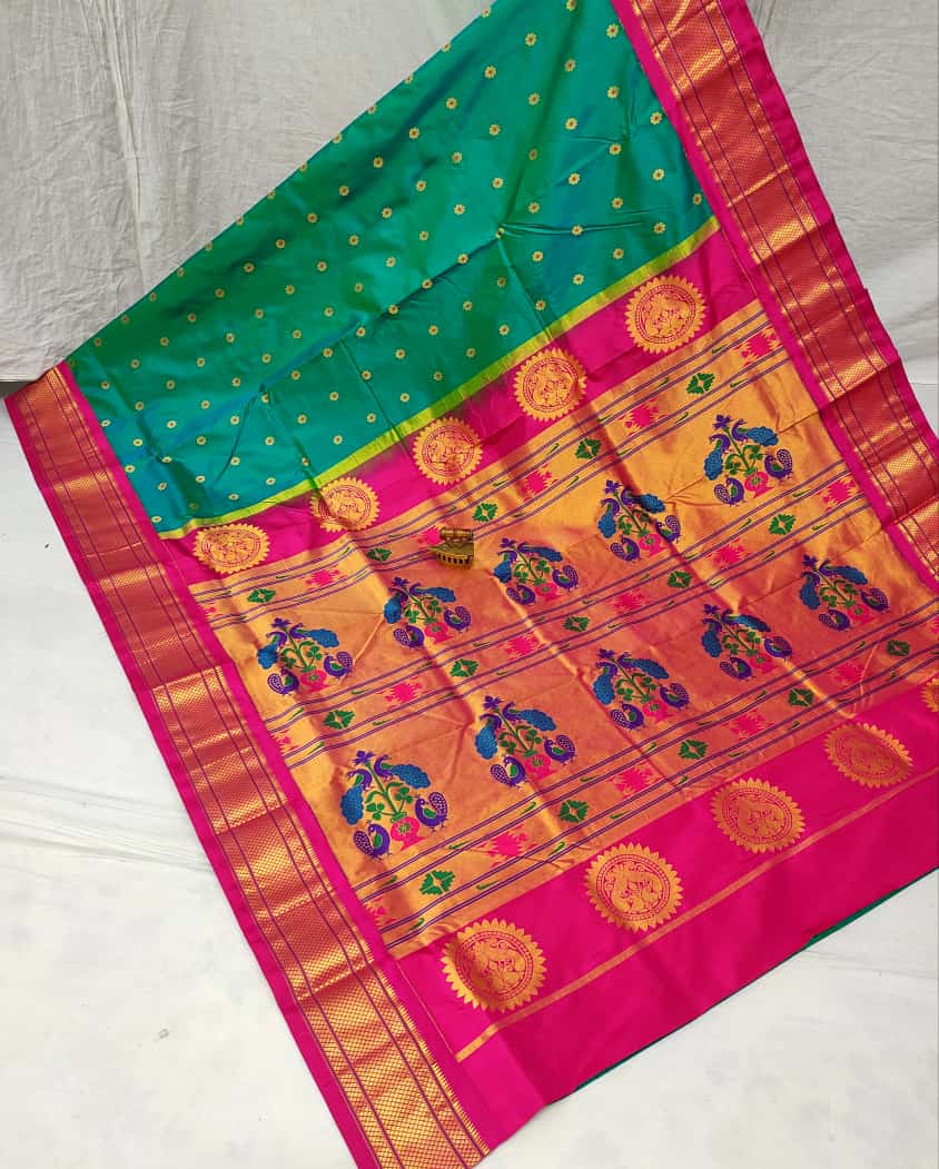 Adhuna | Powerloom Kadiyal Paithani Silk Saree