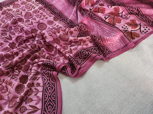 Chaaya | Blockprinted vanaspati ajrakh sarees