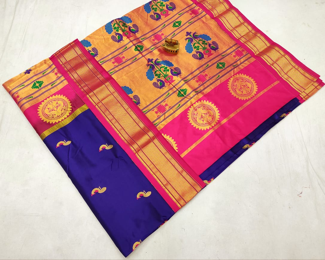 Anushka | Powerloom Kadiyal Paithani Silk Saree