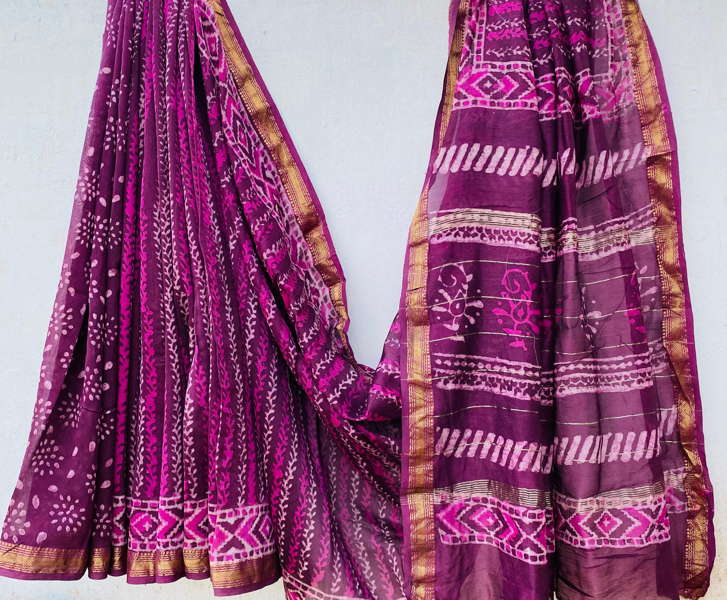 Bala | Block printed Maheshwari Silk Saree